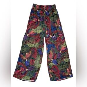 Rachel Zoe Wide Leg Resort Beaded Tassel Parrot Pants Women’s Size XS Boho Flowy